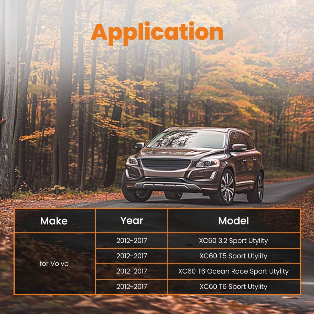 Pair Rear Spindle Drive/gas Strut Spring Auto Tailgate Boot compatible for Volvo Xc60