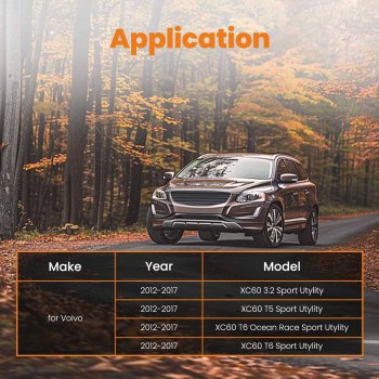 Pair Rear Spindle Drive/gas Strut Spring Auto Tailgate Boot compatible for Volvo Xc60