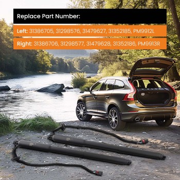 Pair Rear Trunk Tailgate Lift Supports Struts Shocks compatible for Volvo XC60 2012-2017