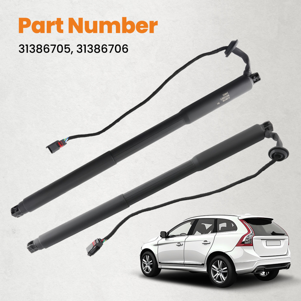Pair Rear Spindle Drive/gas Strut Spring Auto Tailgate Boot compatible for Volvo Xc60