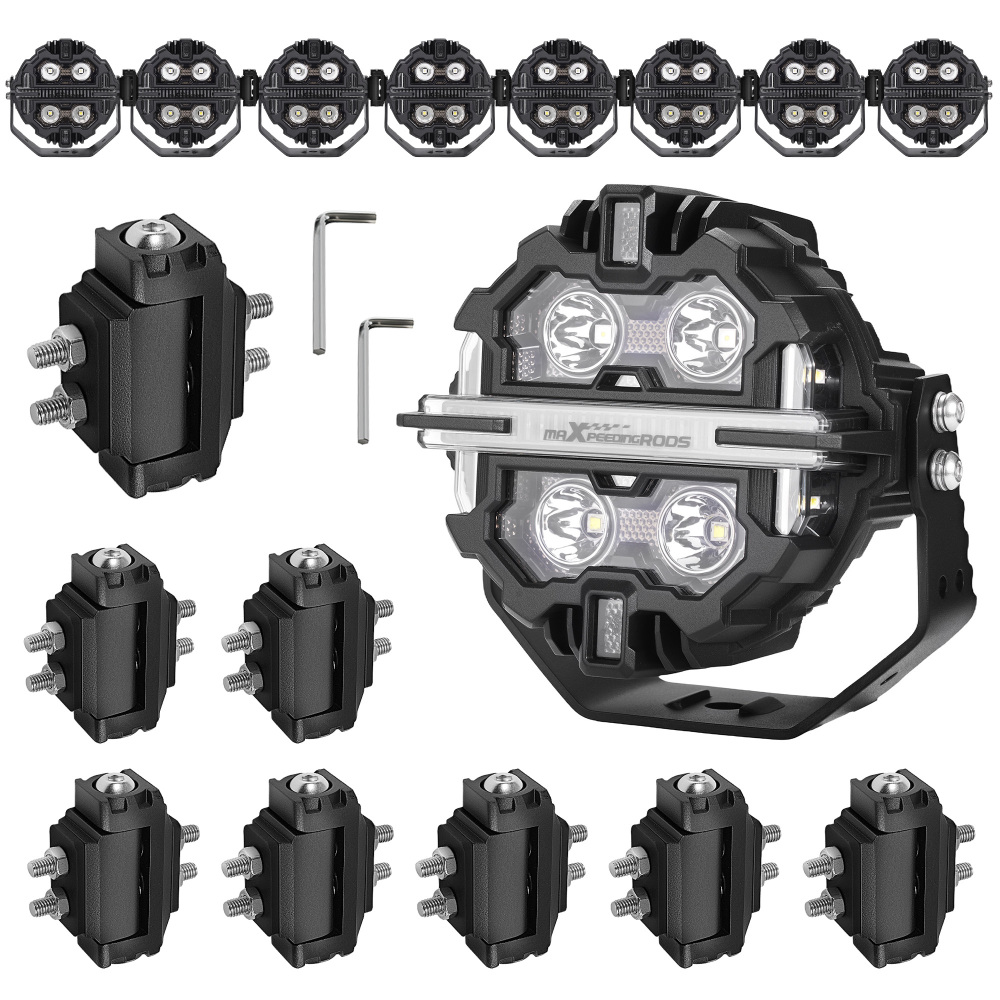 8PCS LED Light Mounting Bracket For maXpeedingrods Crosshair 5inch Pod Lights