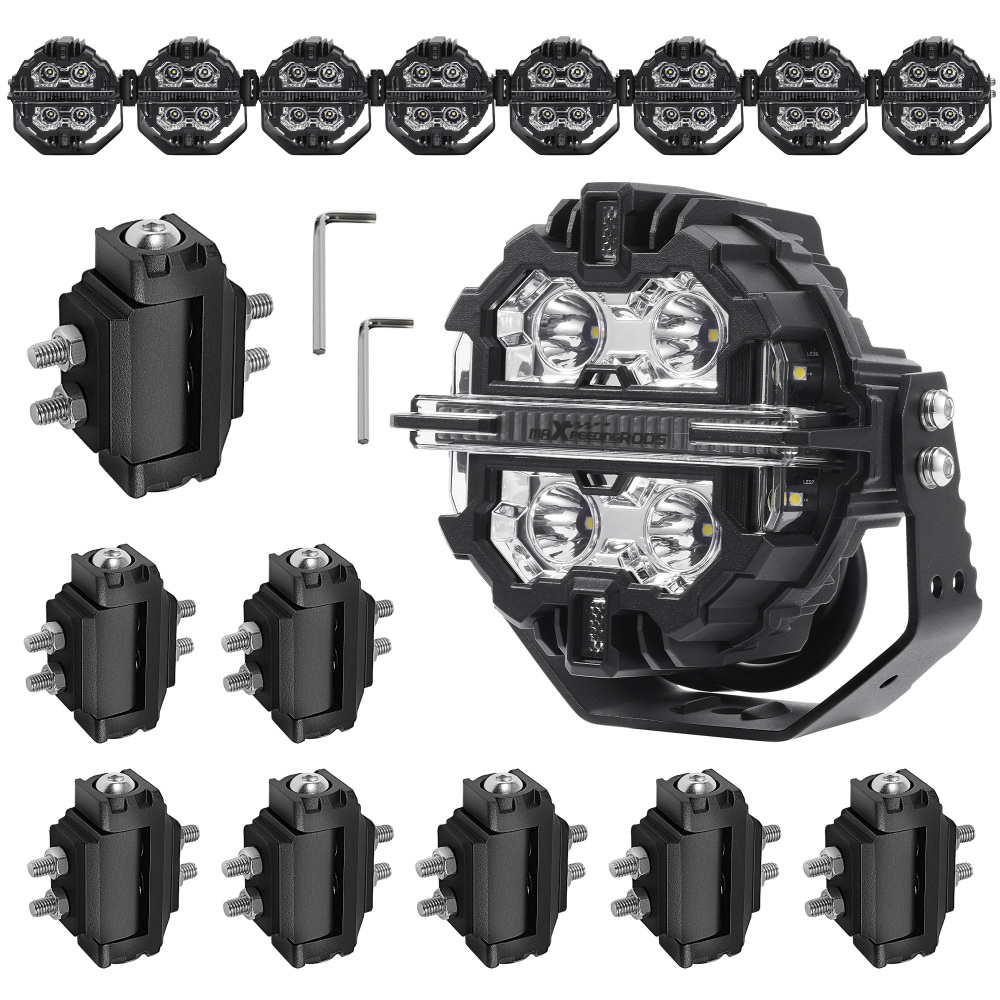 8PCS LED Light Mounting Bracket For maXpeedingrods Crosshair 5inch Pod Lights