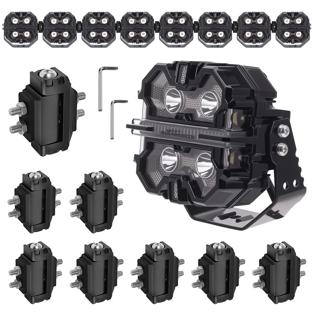 8PCS LED Light Mounting Bracket For maXpeedingrods Crosshair 5inch Pod Lights
