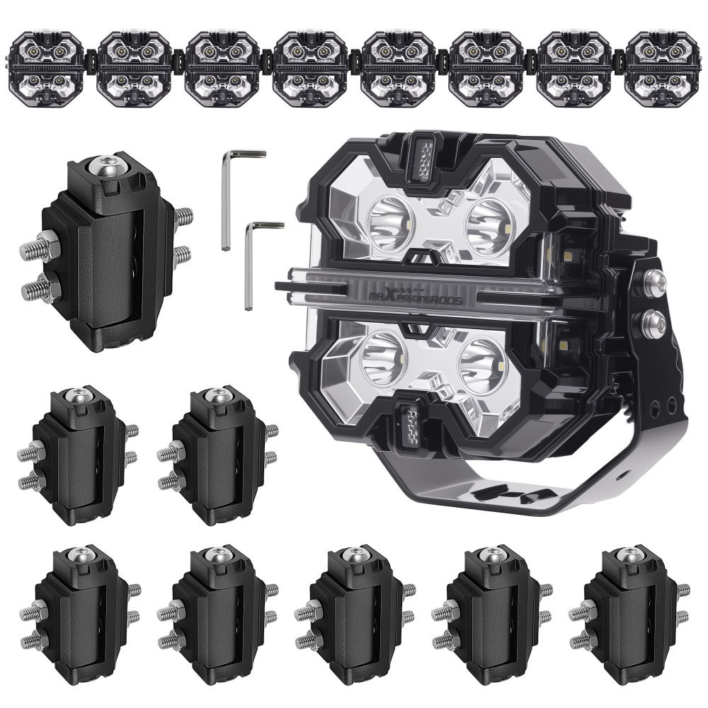 8PCS LED Light Mounting Bracket For maXpeedingrods Crosshair 5inch Pod Lights