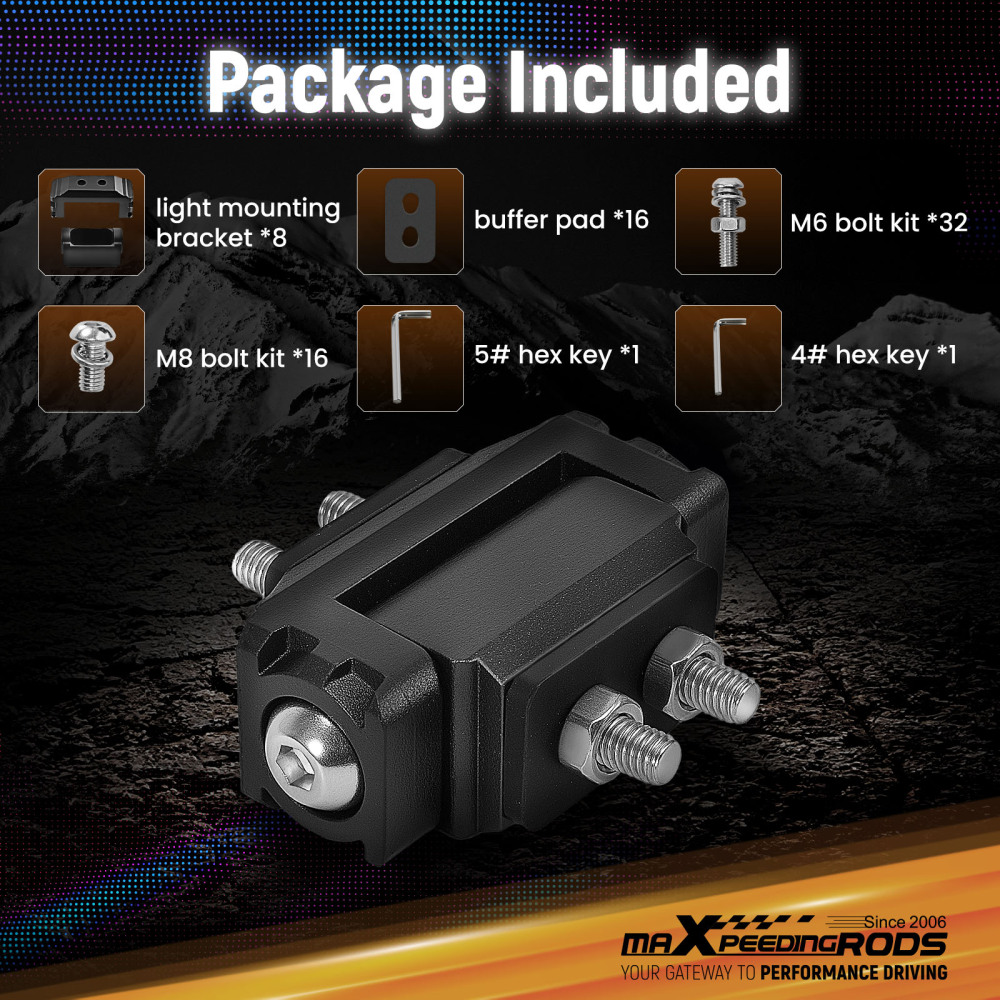 8PCS LED Light Mounting Bracket For maXpeedingrods Crosshair 5inch Pod Lights