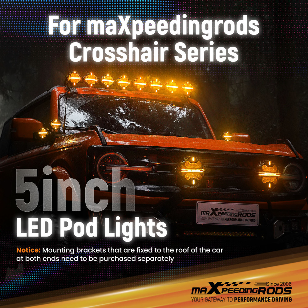 8PCS LED Light Mounting Bracket For maXpeedingrods Crosshair 5inch Pod Lights