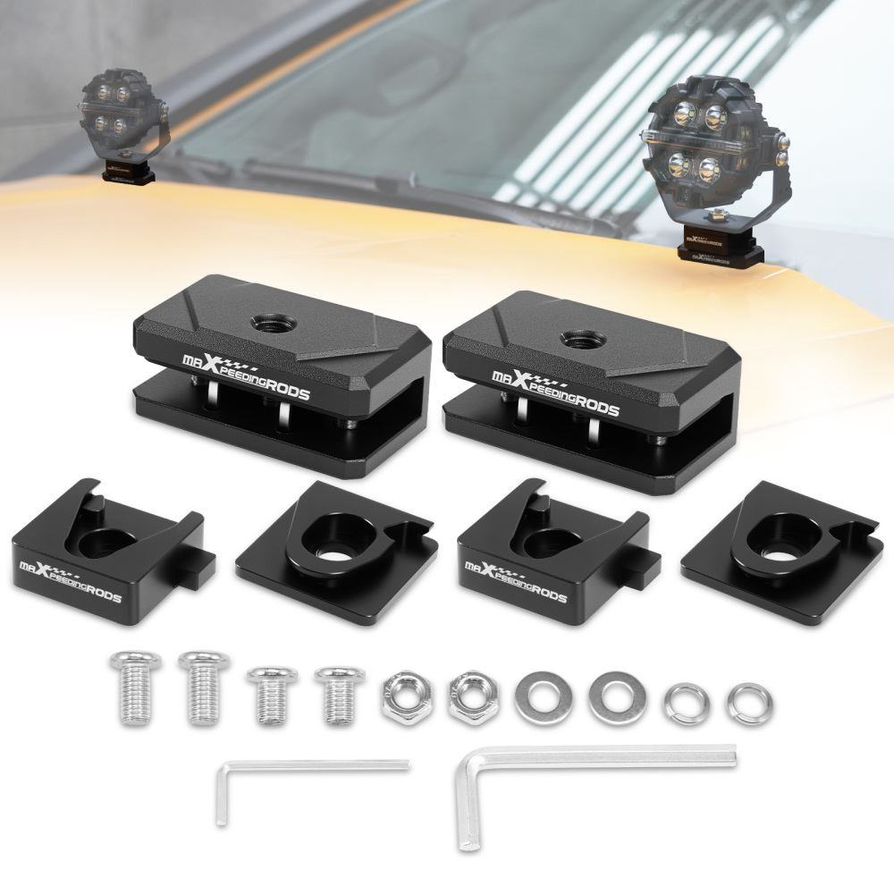 Universal Hood Light Mounting Bracket For Car Truck compatible for Jeep SUV LED Bar Pod Lights