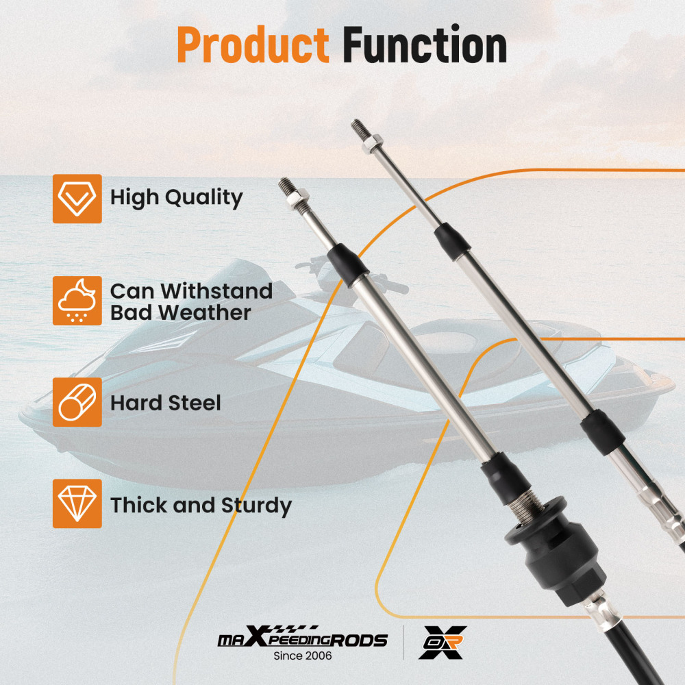 Steering Cable compatible for Sea-Doo GTX RXT GTI Wake RXP GTR 02-2017 277001438 277001578