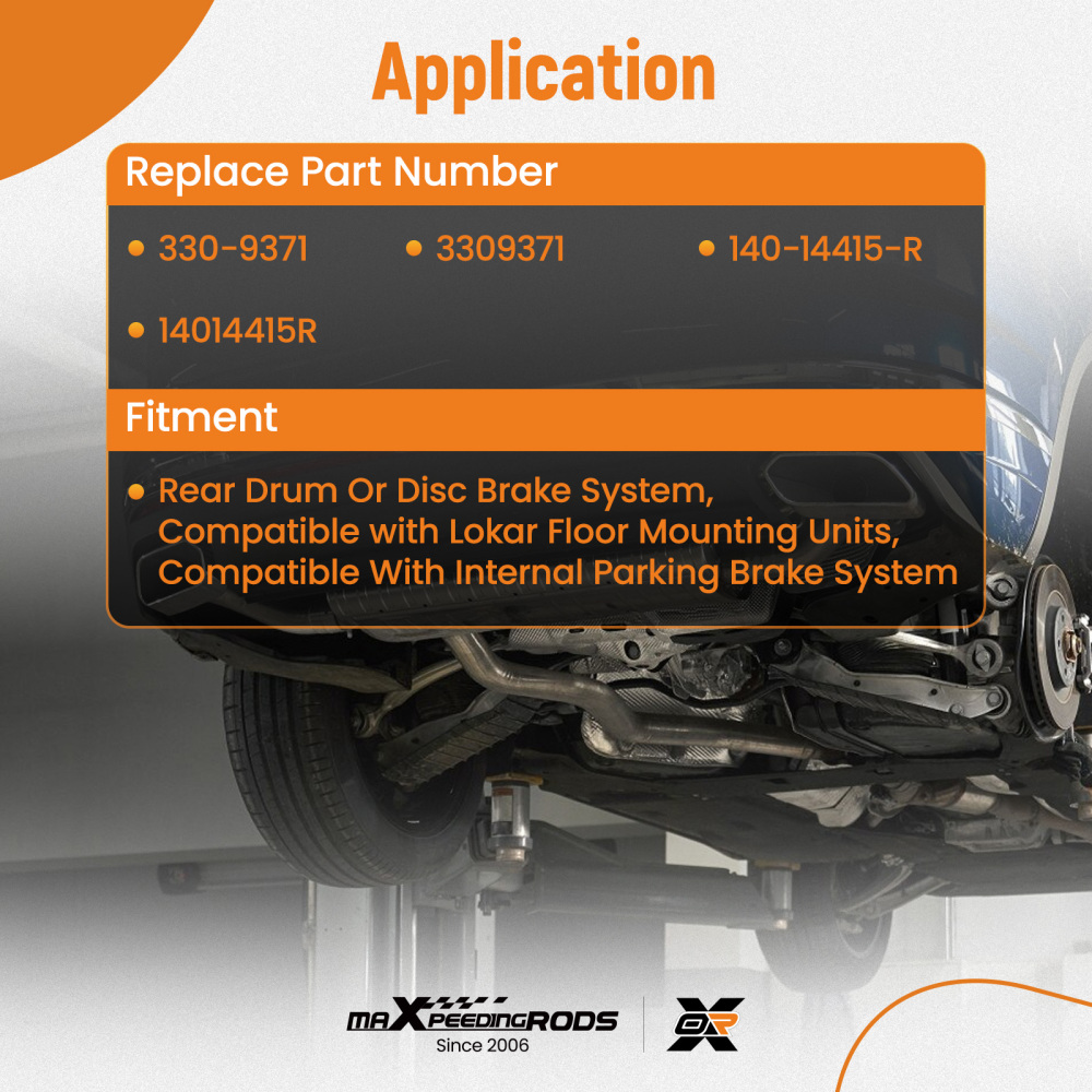 Universal Rear Parking Brake E-Brake System Cable for Wilwood 330-9371 3309371