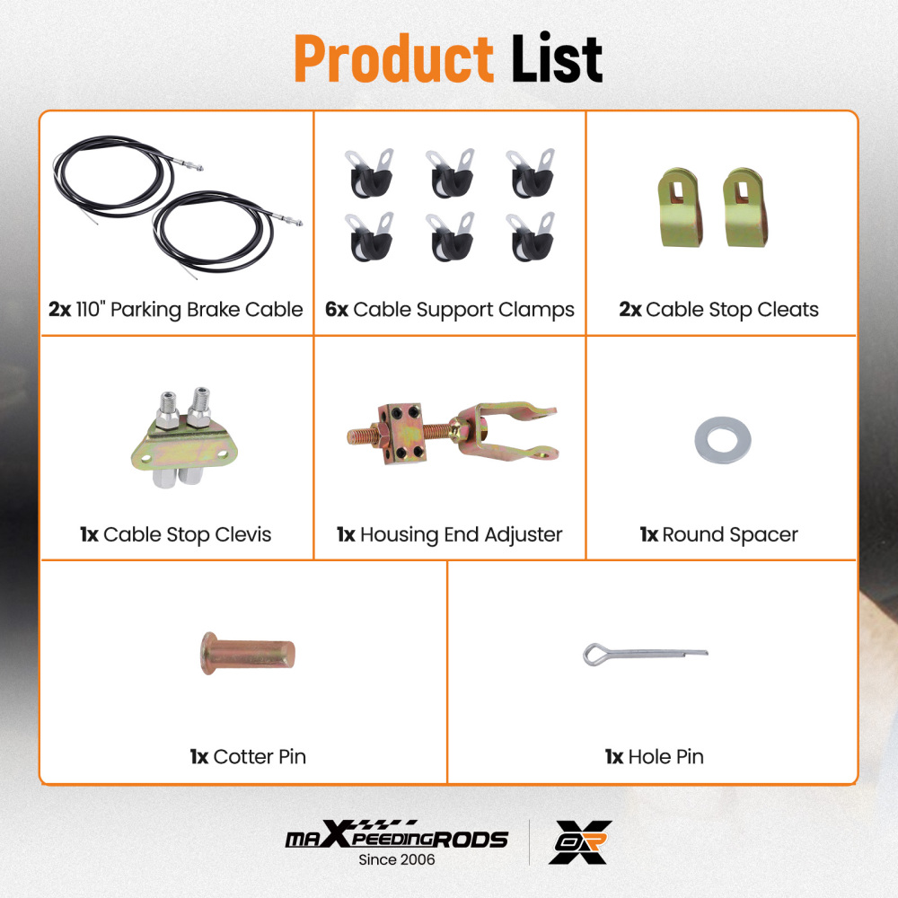 Universal Rear Parking Brake E-Brake System Cable for Wilwood 330-9371 3309371