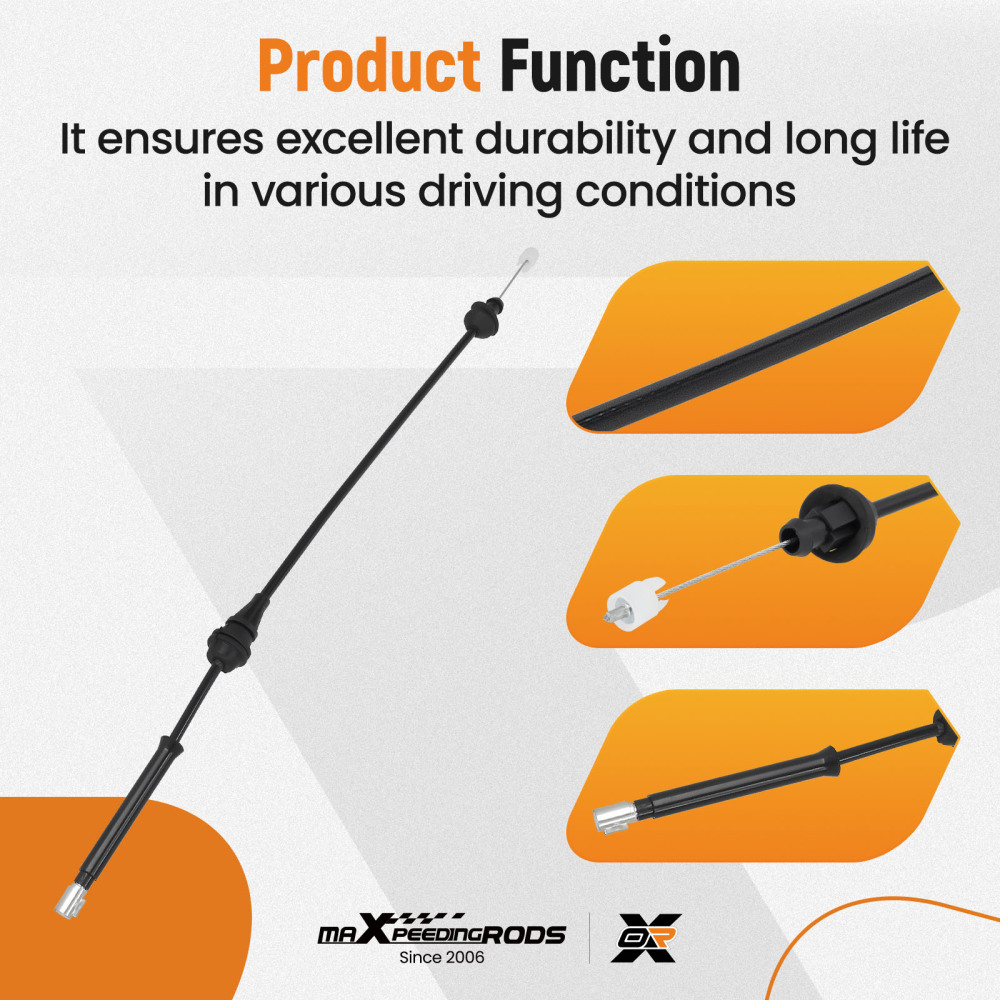 Throttle Cable compatible for Chevrolet Chevelle 1968-72 compatible for Camaro 1970-73 compatible for Monte Carlo 1970-72