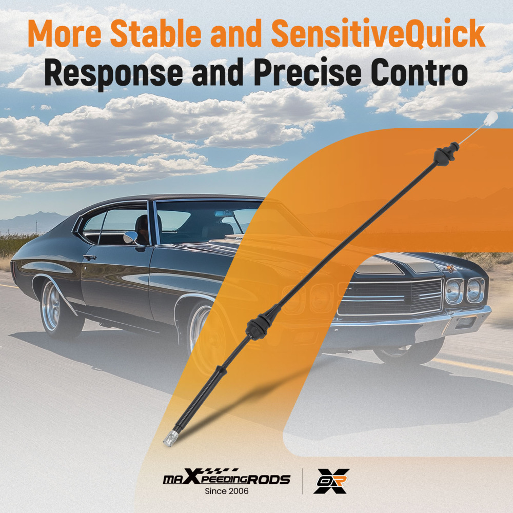 Throttle Cable compatible for Chevrolet Chevelle 1968-72 compatible for Camaro 1970-73 compatible for Monte Carlo 1970-72