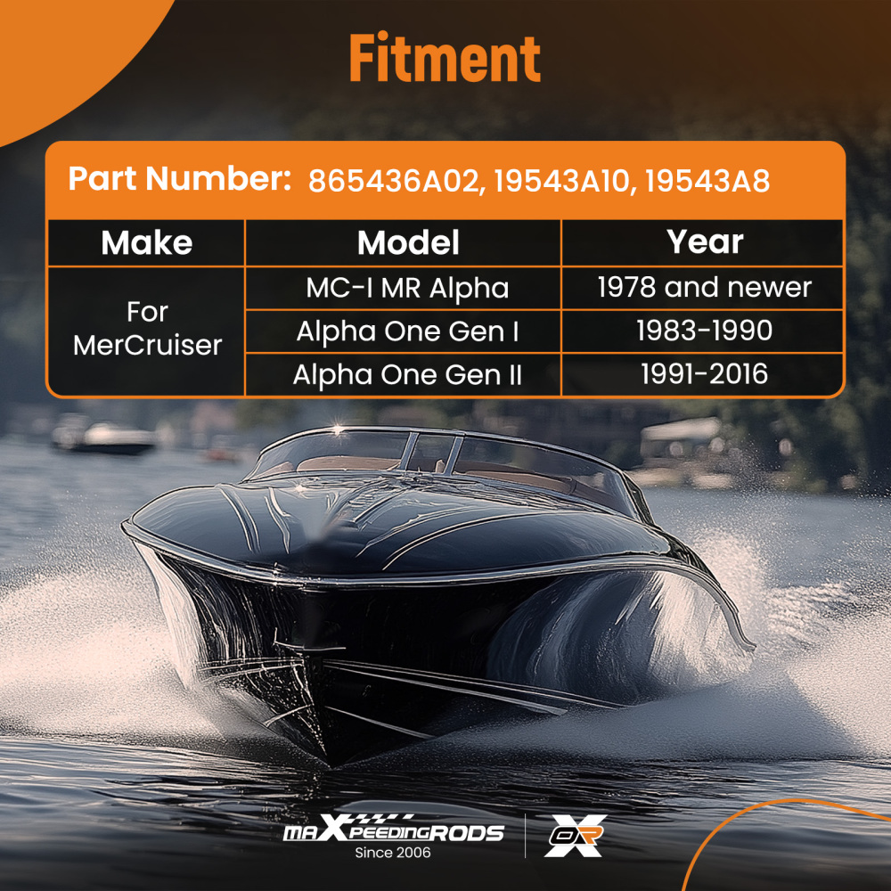 Décalage de câble compatible pour MerCruiser Alpha pour GLM compatible pour Sierra Alpha One 19543A10 865436A02