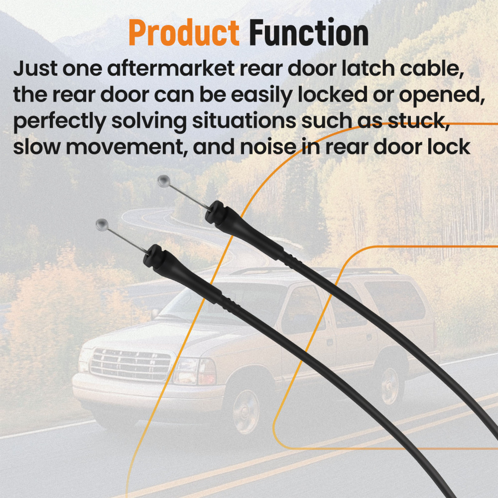 Pair Tailgate Cables compatible for Ford Expedition 1997-2002 F2UZ15264A65B New