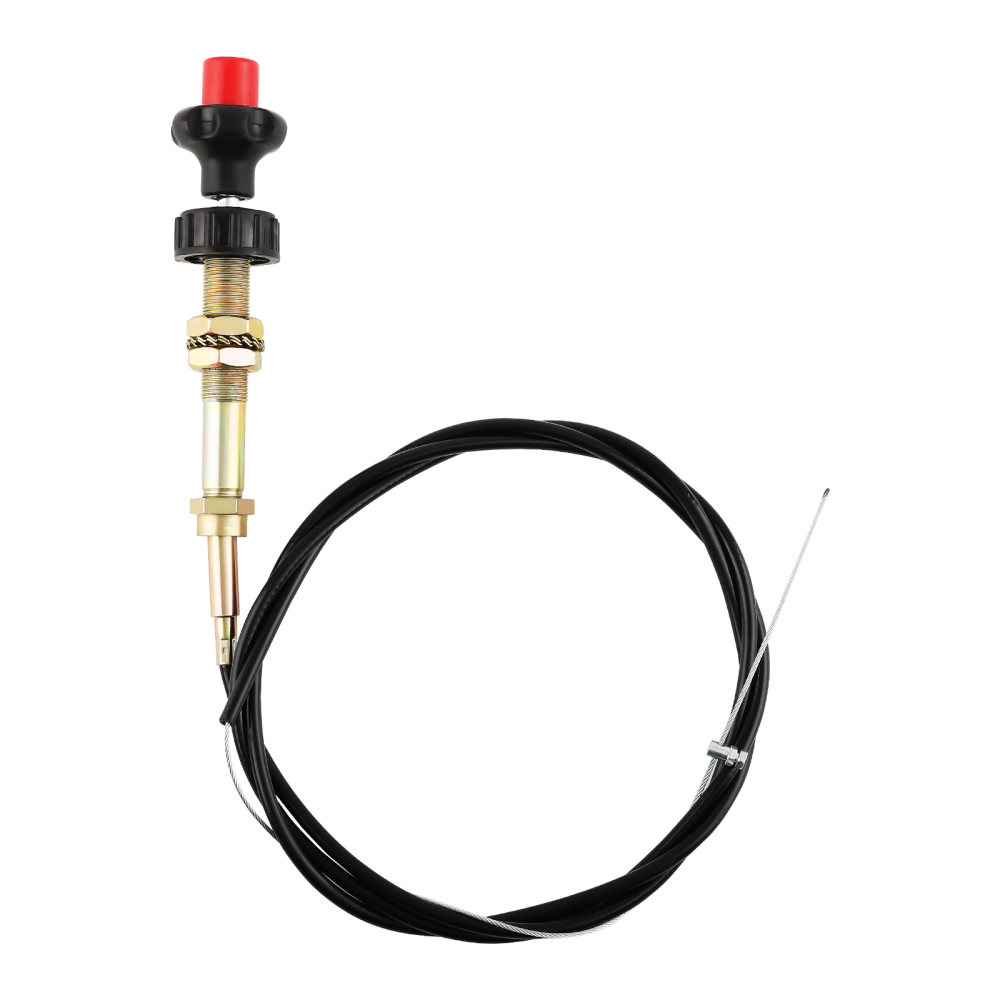 1pcs Adjustable Lock Control Cable with 2 in Black Knob 55204 Universal Black