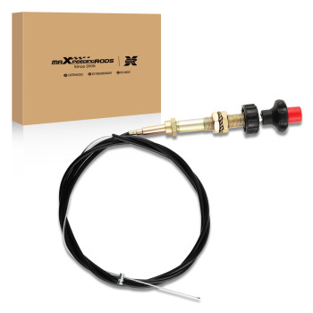 1pcs Adjustable Lock Control Cable with 2 in Black Knob 55204 Universal Black