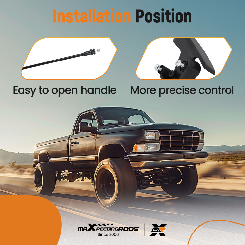 Hood Release Cable with Handle compatible for Dodge Ram 1500 2500 3500 1994-2005 55275849AA