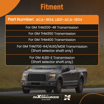 Cable Shifter Linkage Kit Transmission compatible for GM THM200-4R THM350 THM400 ACA-1804