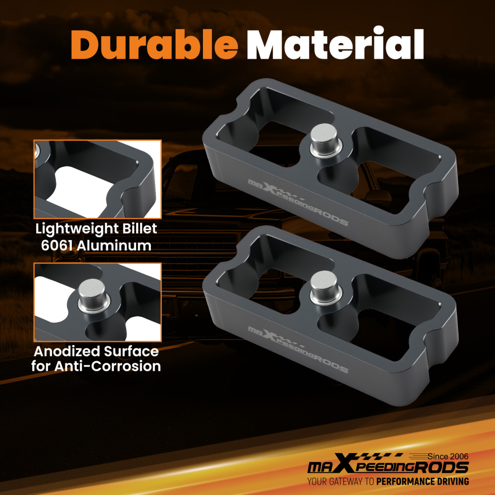 1 Lowering Block Rear compatible for Chevy S10 Blazer 1982-2003 Aluminum CNC