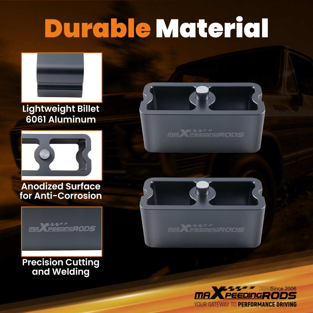 2in Aluminum Lowering Block compatible for Dodge Dakota 1990-2004 Rear Suspension Kit