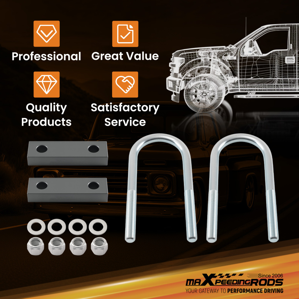 1 Aluminum Lowering Block Rear compatible for Chevy C10 C20 C30 1960-1972 Anodized