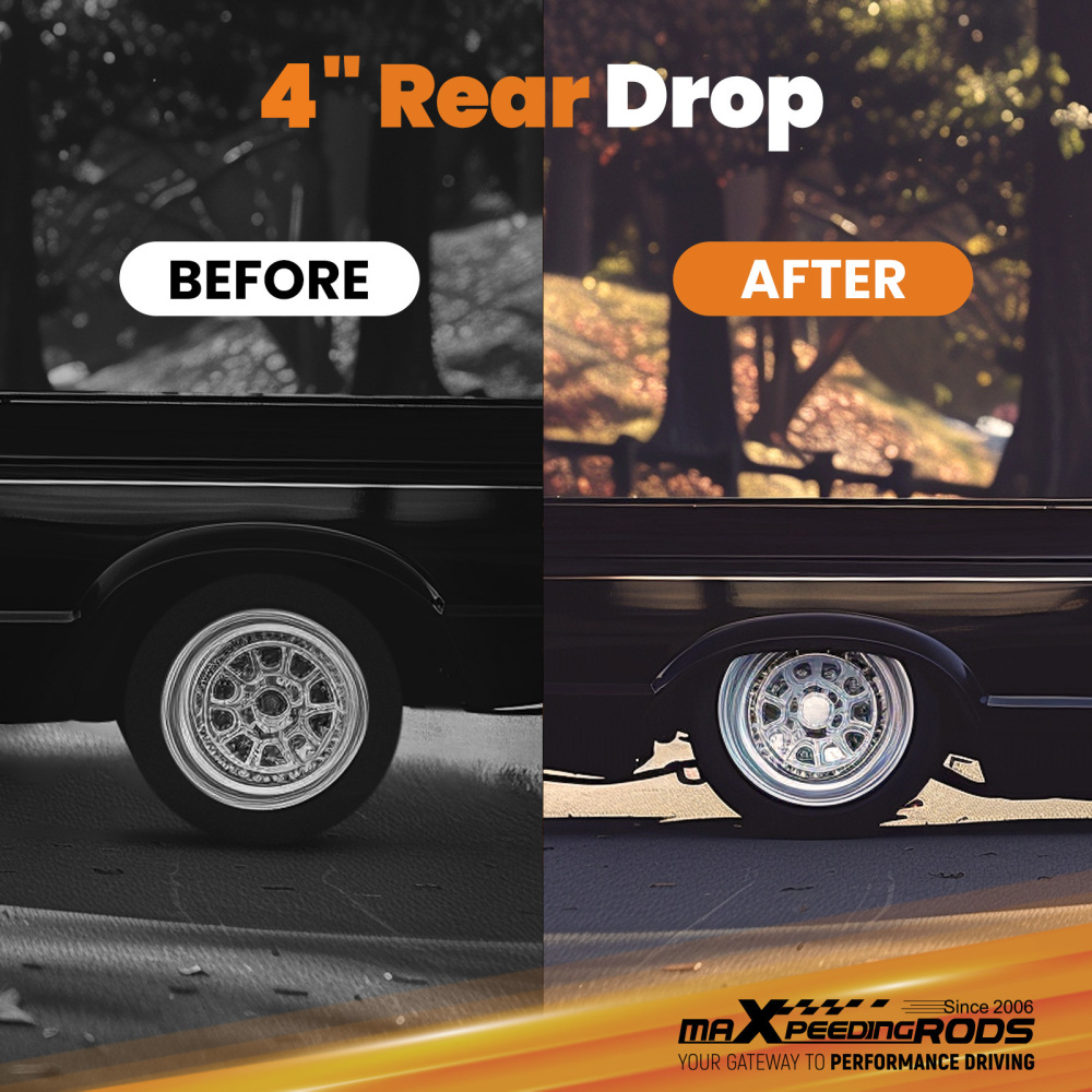 4 Rear Lowering Block Kit for 1982-2004 S-10/Blazer/Jimmy/Sonoma 2WD