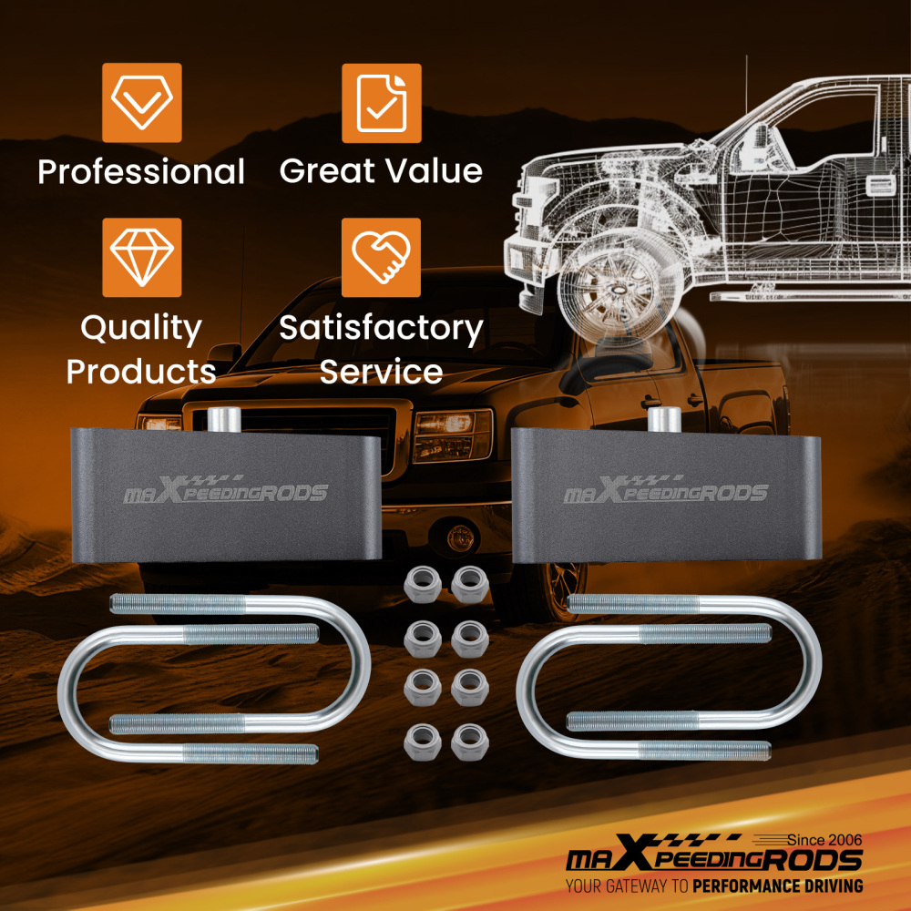 4 Rear Lowering Block Kit for 1982-2004 S-10/Blazer/Jimmy/Sonoma 2WD