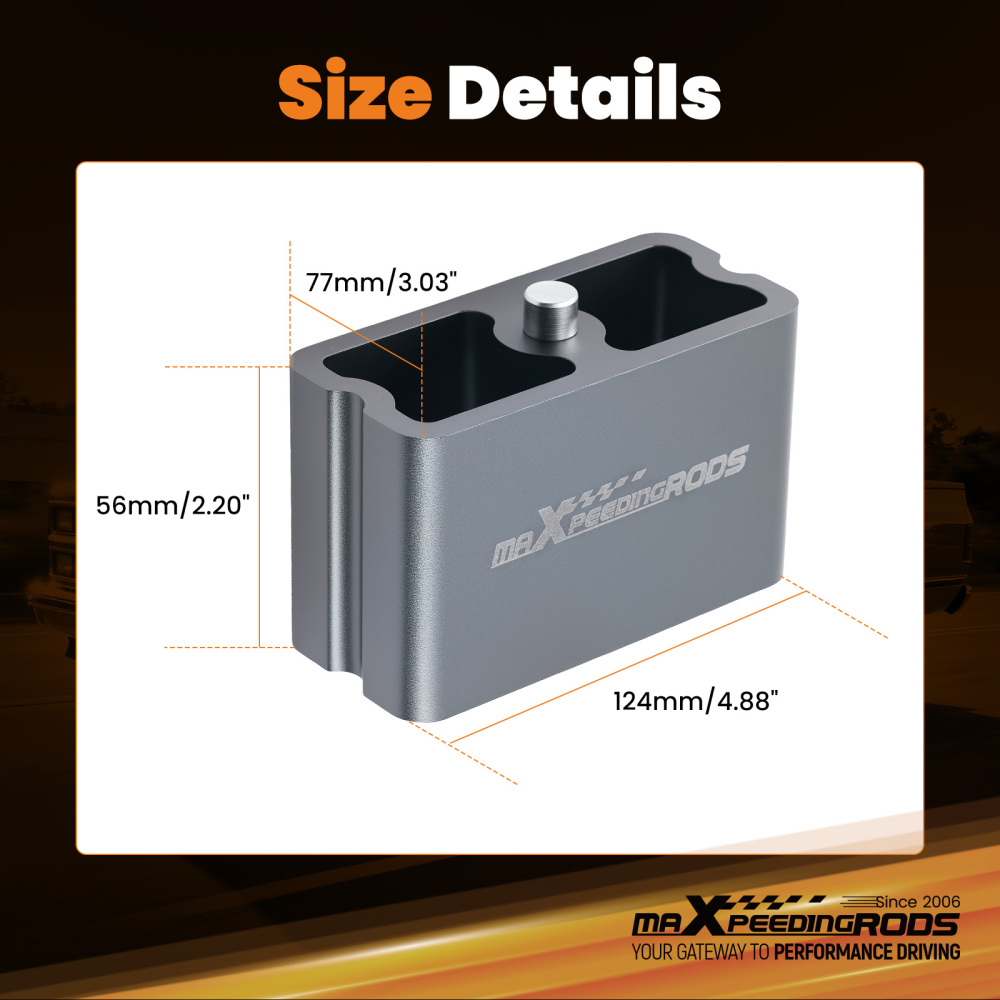 3 Inch Lowering Block compatible for Chevy S10/Compatible for Mazda B2600 Rear Billet Aluminum Kit