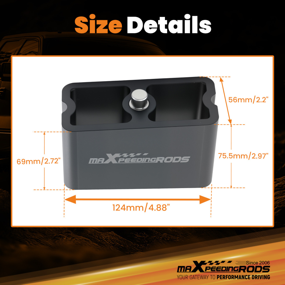 3 Inch Rear Lowering Block compatible for Mazda B2000/B2200 Billet Aluminum w/ Bolts