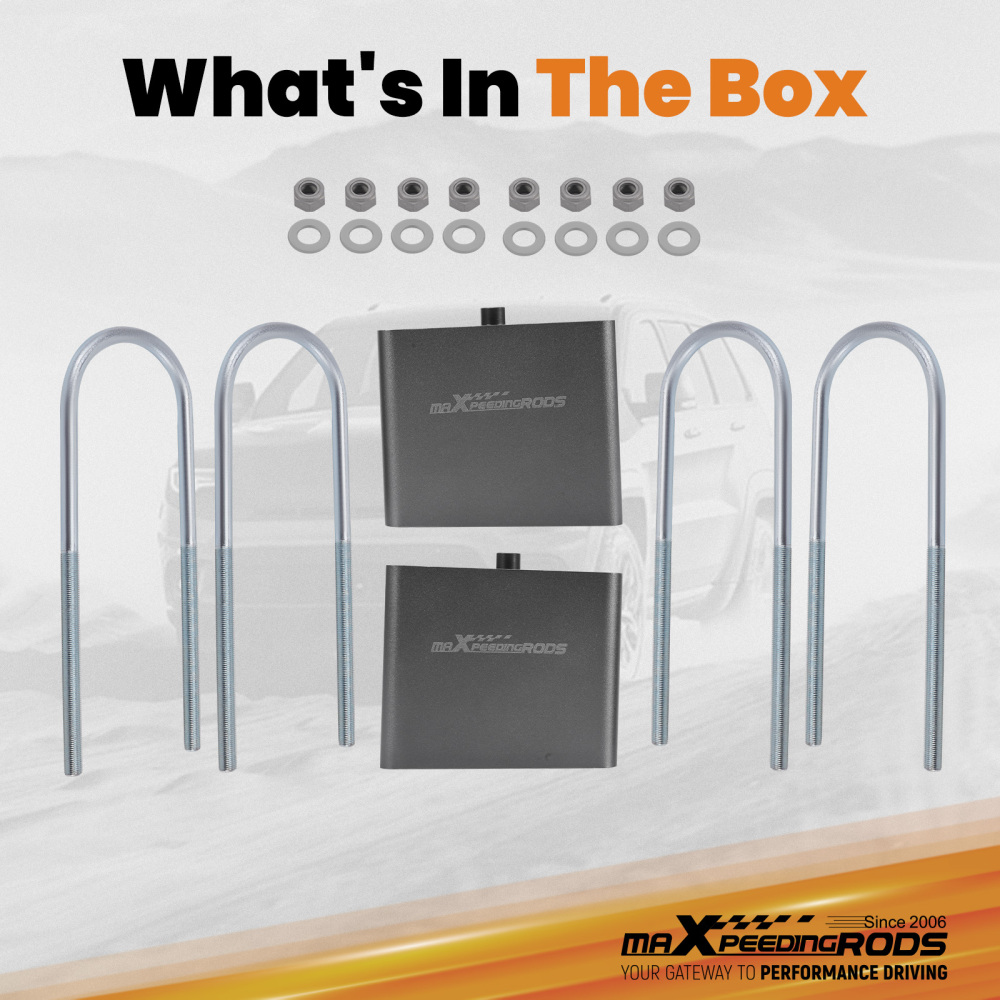 4” Drop Lowering Blocks Kit EXTRUDED BLOCKS