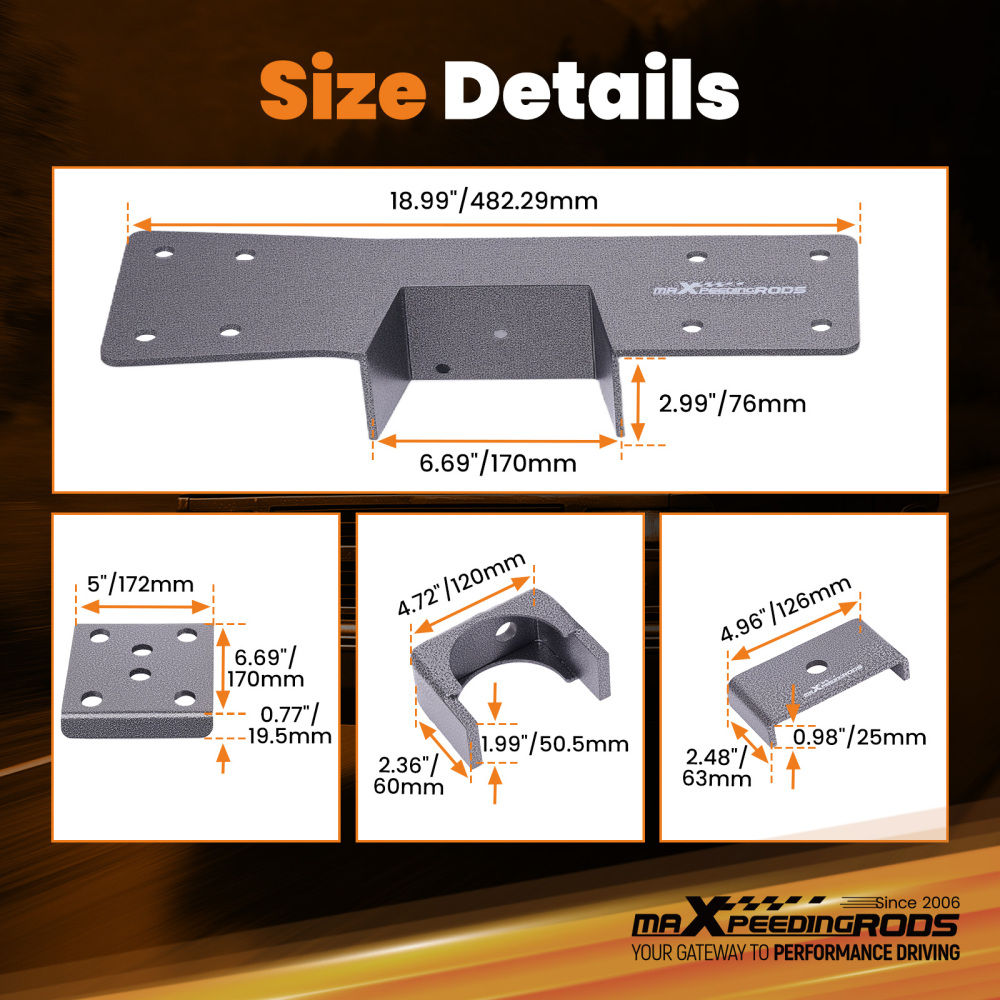 6inch Rear Axle C-Notch Flip Kit compatible for Chevy Silverado GMC Sierra 1500 6 Lug 99-06