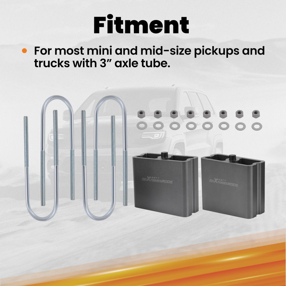 4” Drop Lowering Blocks Kit EXTRUDED BLOCKS For most compatible for Mini Truck