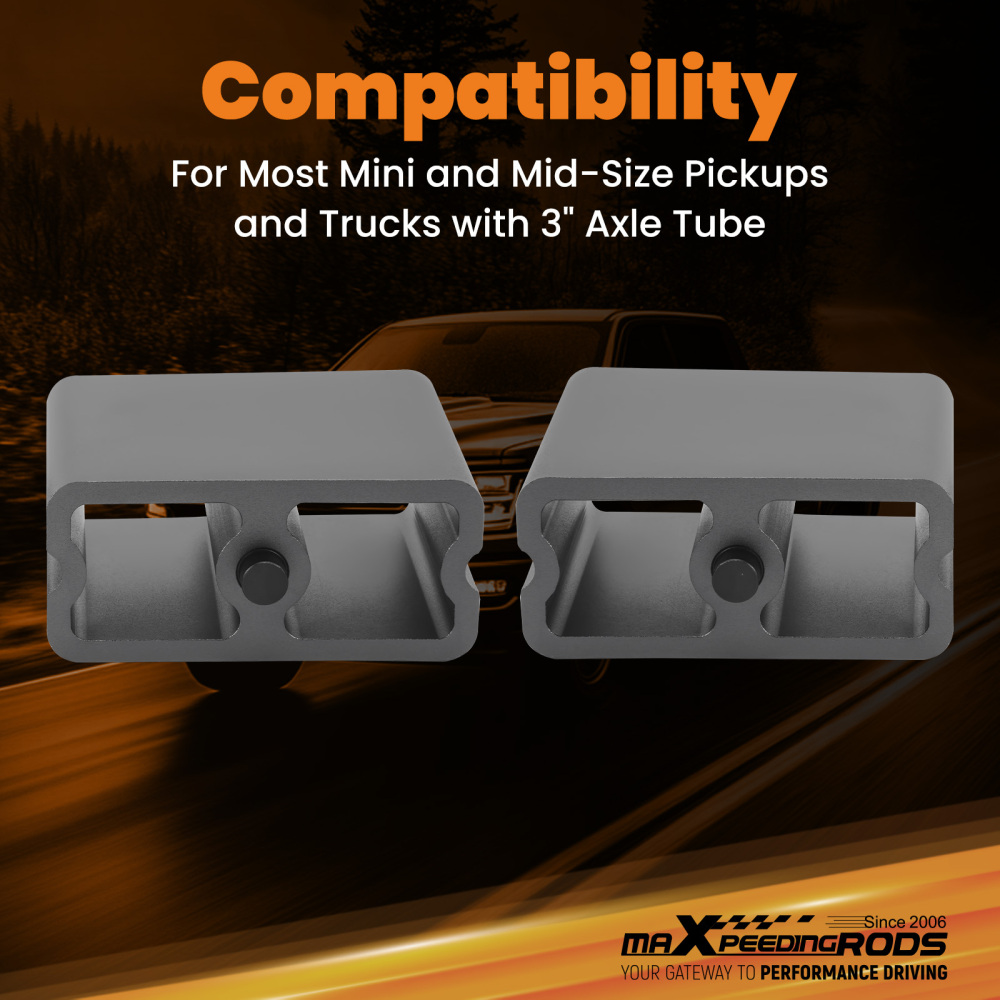 4” Drop Lowering Blocks Kit EXTRUDED BLOCKS For most compatible for Mini Truck