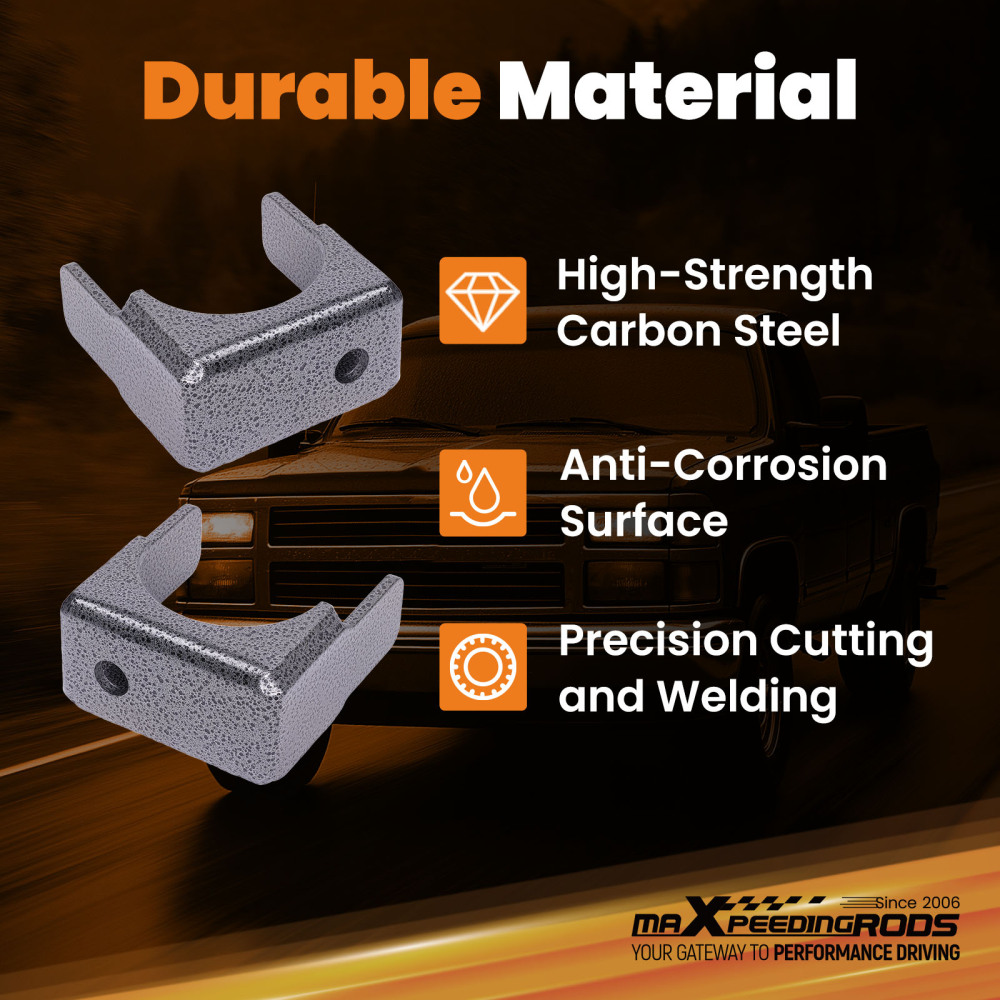 6 Axle Flip compatible for Chevrolet C1500 compatible for Silverado 1988-1998 Rear Lowering Steel