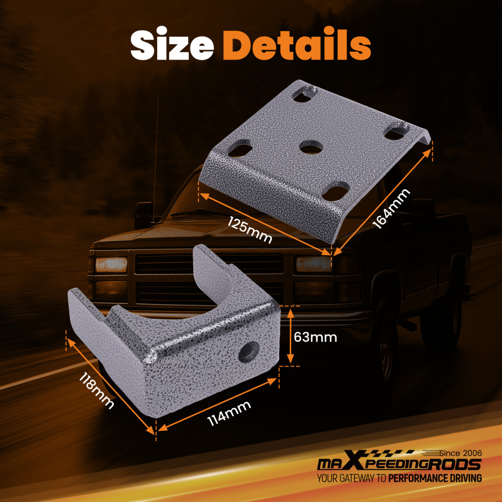 6 Axle Flip compatible for Chevrolet C1500 compatible for Silverado 1988-1998 Rear Lowering Steel