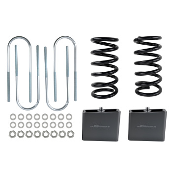 Front 3 Drop Coils Rear 4 Blocks compatible for Dodge Dakota 2WD 1997-2004 Lowering Kit