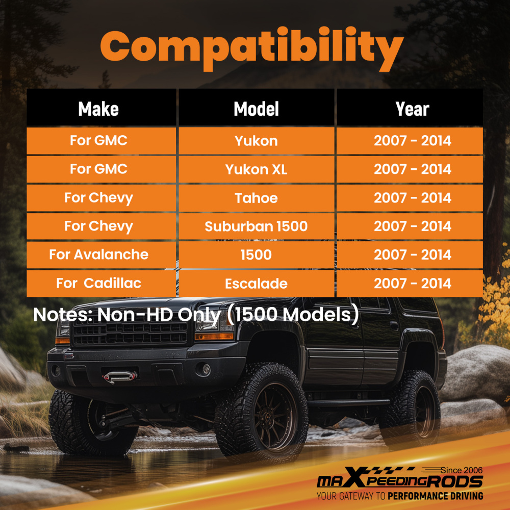 2 Inch Lowering Springs Kit compatible for Cadillac Escalade Chevy Tahoe 07-14 1500