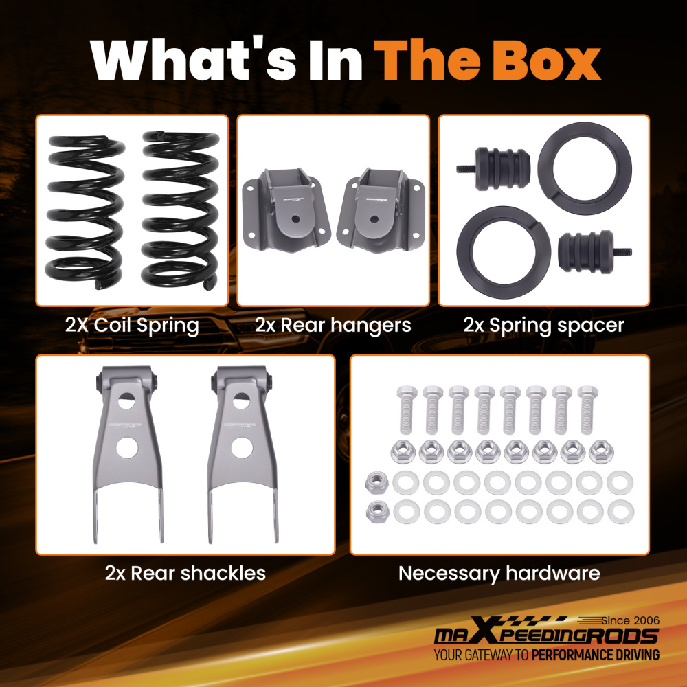 2 3 4 Drop Lowering Kit compatible for Dodge Ram 1500 2WD 1994-1999 Coil Spring