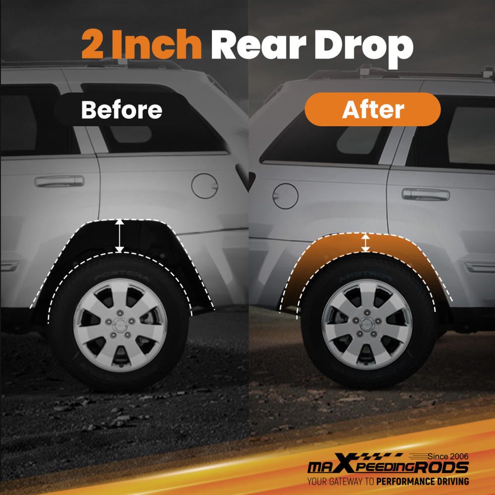 Drop Leaf Spring BELOW Hanger Shackles 2 Leveling Kit compatible for Dodge Ram 25002003-2013 leaf spring BELOW hanger