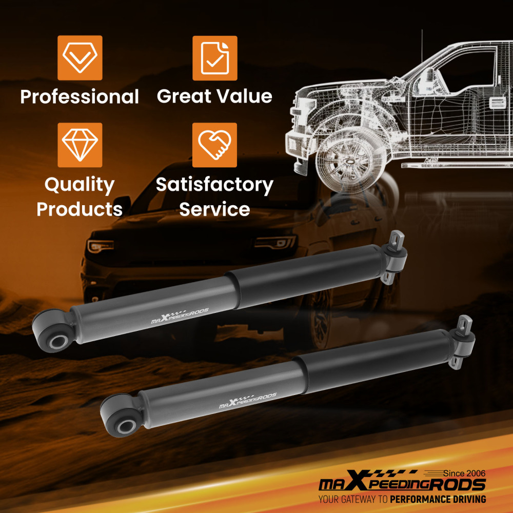 Rear Lowering Shocks 3- 6 Drop compatible for Chevrolet S10/Compatible for GMC Sonoma 2WD 1982-2004