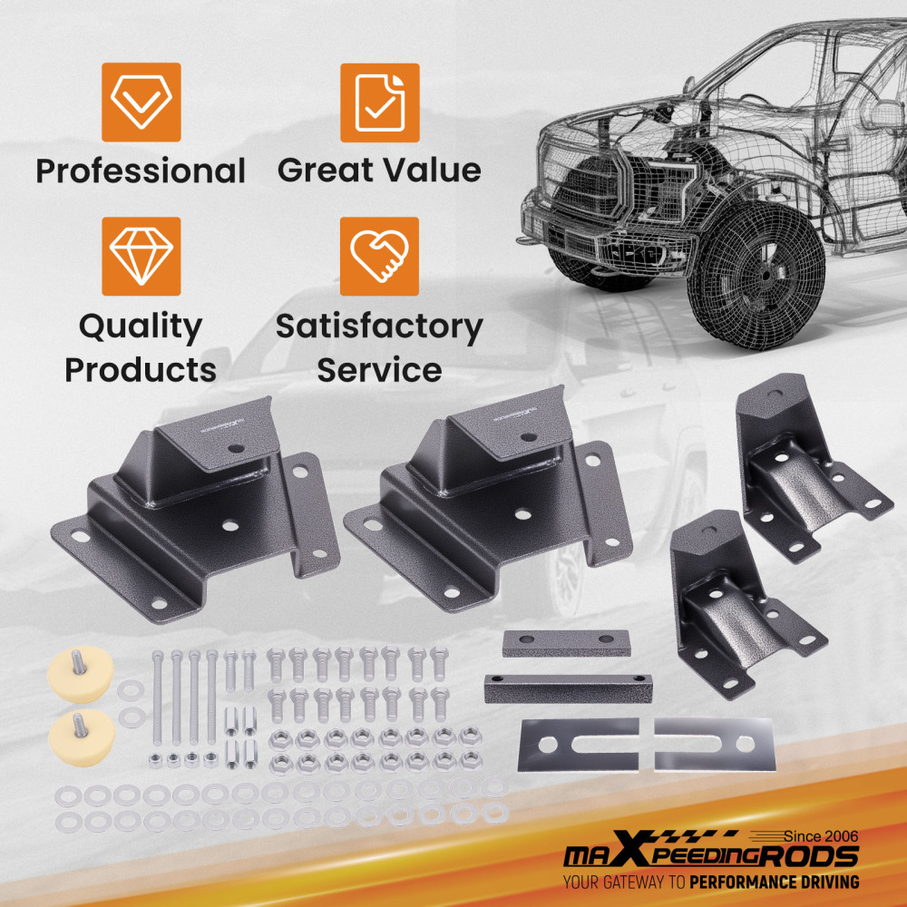 4 Drop Leaf Spring Hanger compatible for Ford Ranger 1989-1997 compatible for Mazda B-Series Pickup