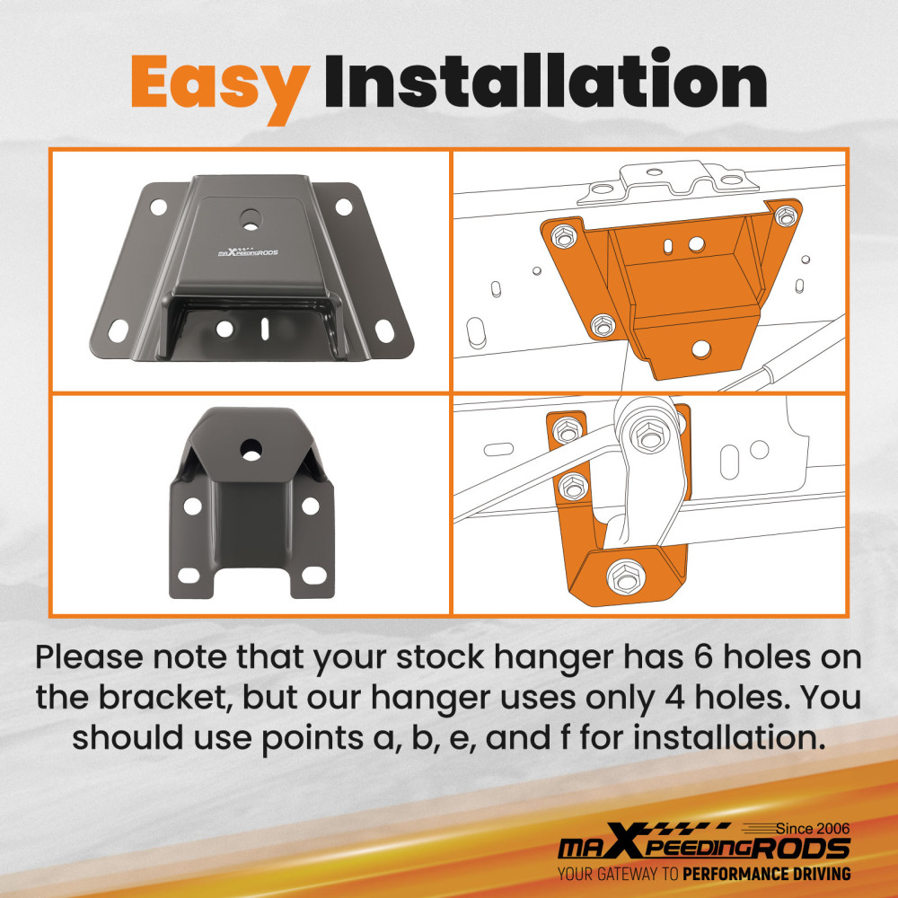 4 Drop Hanger Lowering Kit compatible for Ford Ranger 89-97 compatible for Mazda B-Series 94-97 2WD