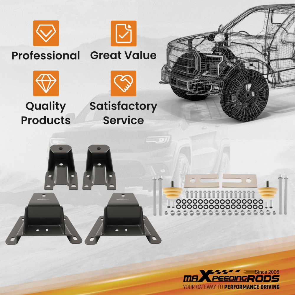 4 Drop Hanger Lowering Kit compatible for Ford Ranger 89-97 compatible for Mazda B-Series 94-97 2WD
