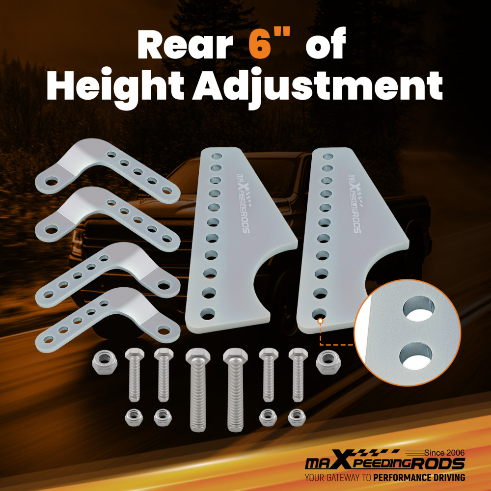 maXpeedingrods Universal Coil Over Shock Mount Kit Adjustable Lower Brackets for 3
