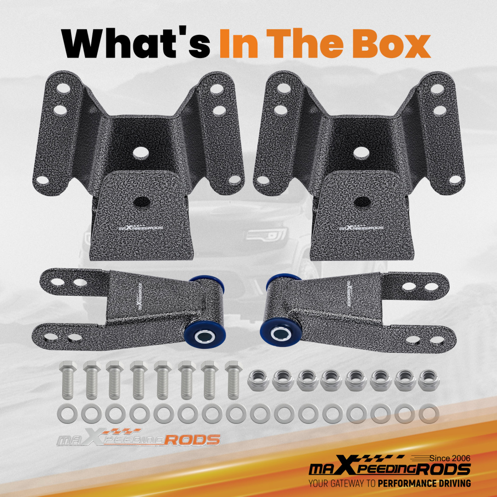4 Drop Hanger Kit compatible for GMC C15 compatible for Chevy C10 1973-1987 Rear Lowering Shackle