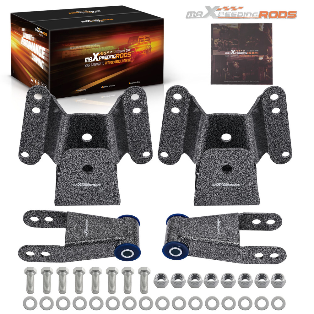 4 Drop Hanger Kit compatible for GMC C15 compatible for Chevy C10 1973-1987 Rear Lowering Shackle