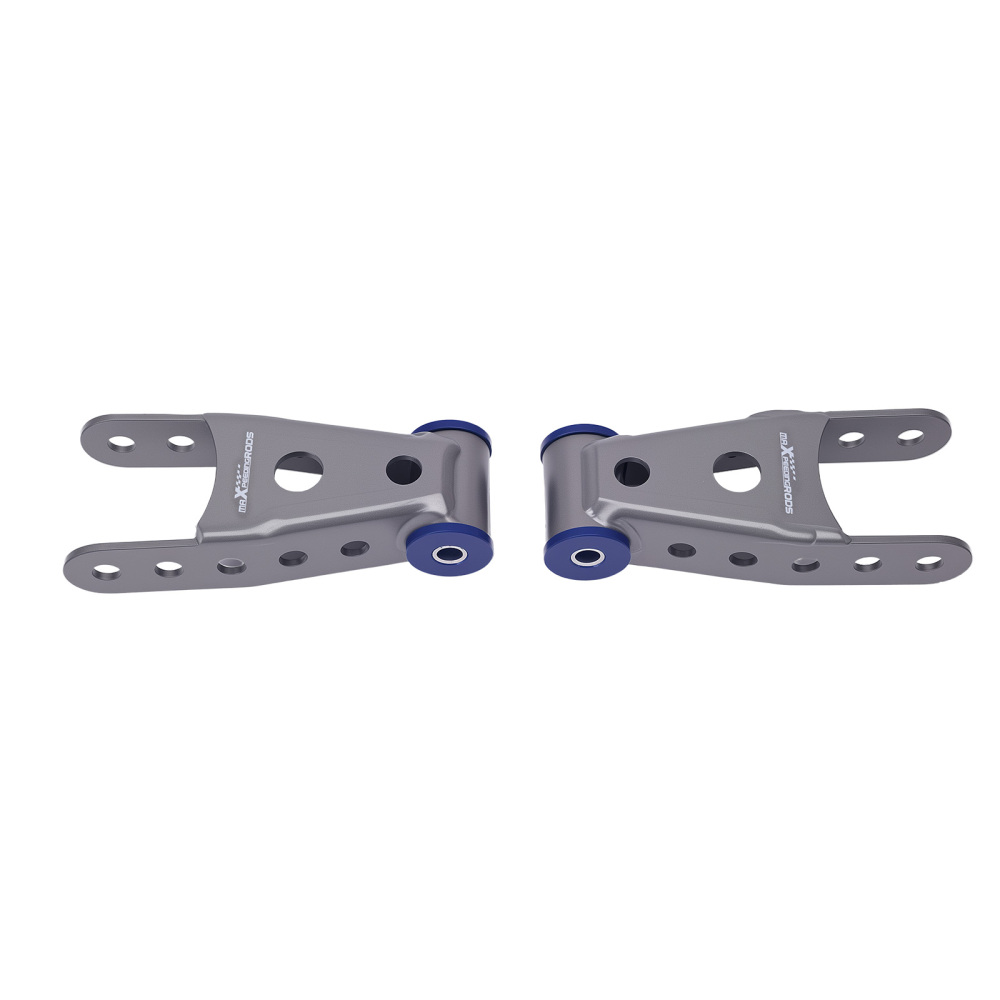 4 Lowering Rear Hanger Shackle Kit compatible for Ford F150 1997-2003 Powder Coat