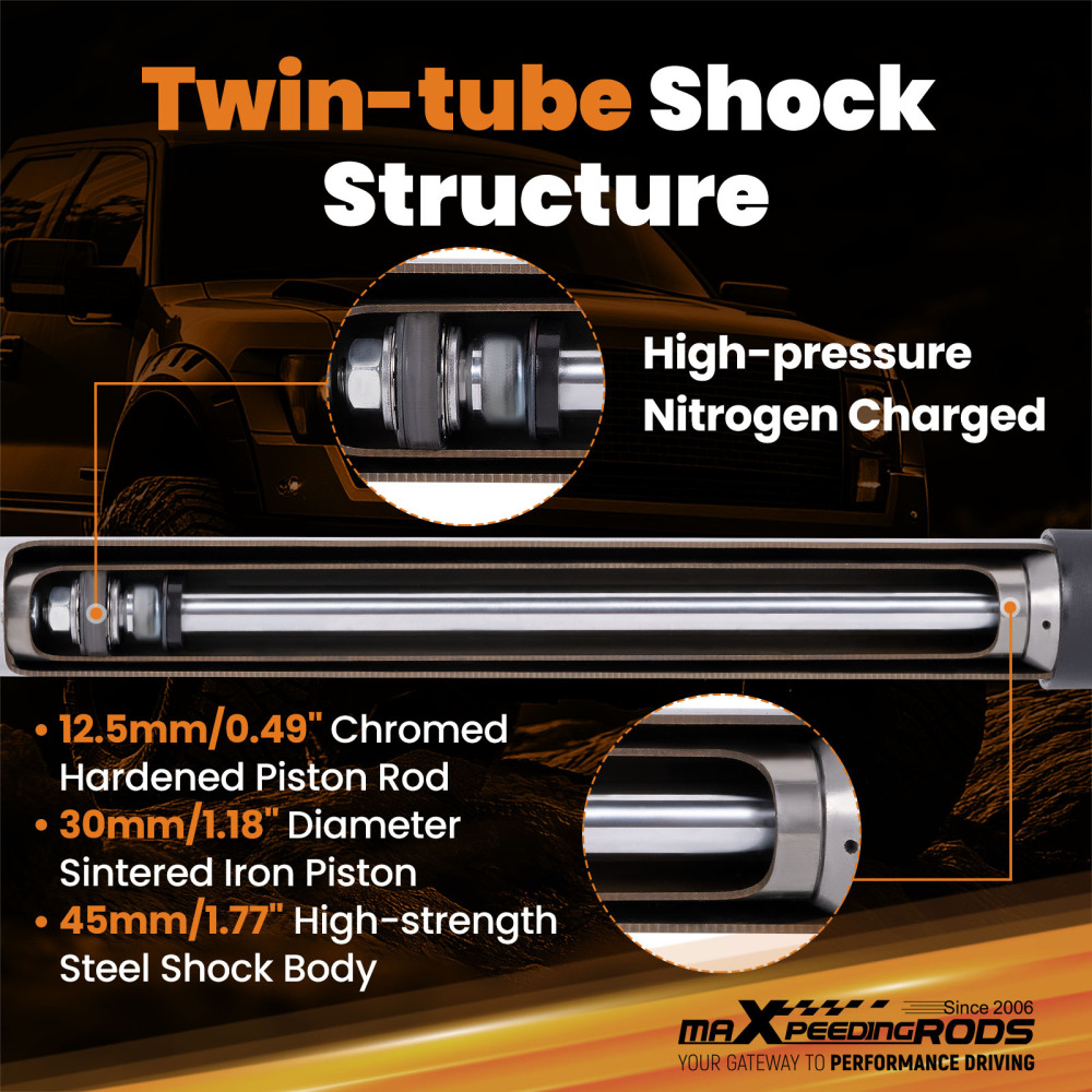 maXpeedingrods Lowering Shock Compatible for Ford F150 04-14