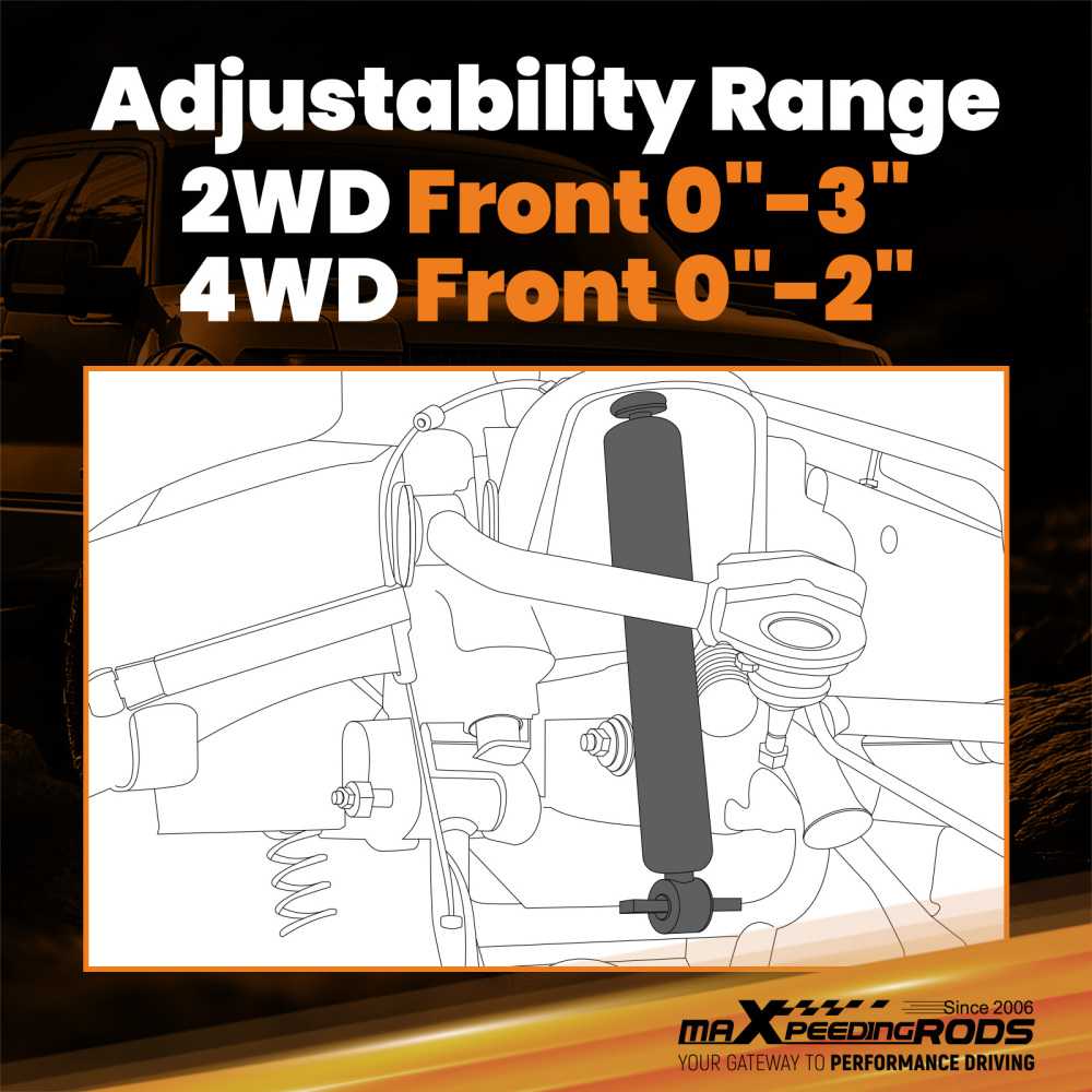Front 0-3 Lowering Struts compatible for Ford F-150 2015-2020 2WD/4WD High Strength