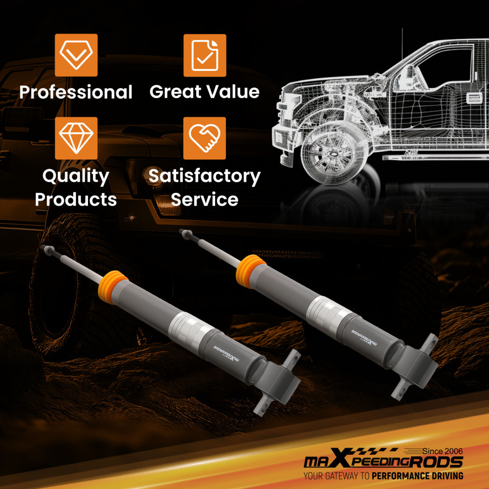 Front 0-3 Lowering Struts compatible for Ford F-150 2015-2020 2WD/4WD High Strength